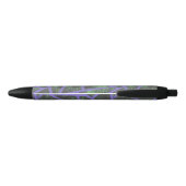Violet en groen mozaïekpatroon zwarte inkt pen (Achterkant)