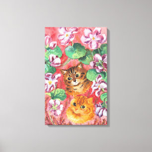 Violet en katten, Louis Wain Canvas Afdruk