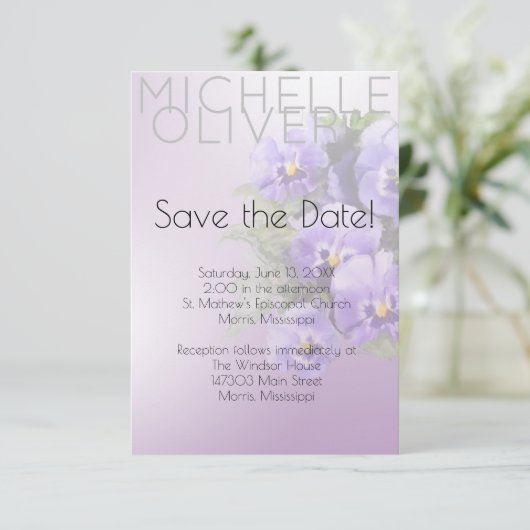 Violet en lavendel (Staand voorkant)