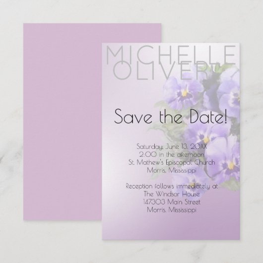 Violet en lavendel (Voorkant / Achterkant)