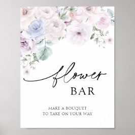 Violet en Lavendel Bloem Boeket Bar Poster