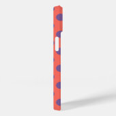 Violet- en levende koraalpolka-stippen Case-Mate iPhone case (Achterkant / Rechts)