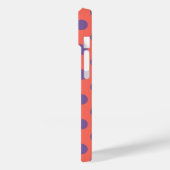 Violet- en levende koraalpolka-stippen Case-Mate iPhone case (Achterkant / Links)
