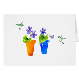 Violet en levende vogels