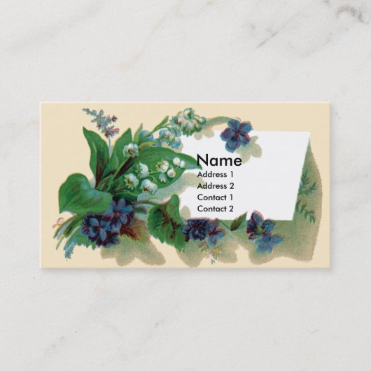 Violet en Lily van de Victoriaans vallei Visitekaartje (Voorkant)