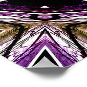 Violet en Magenta Kosmische Bloem Kaleidoscoop Poster (Hoek)