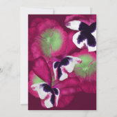 Violet en Paarse Pansies Bat Mitzvah Kaart (Achterkant)