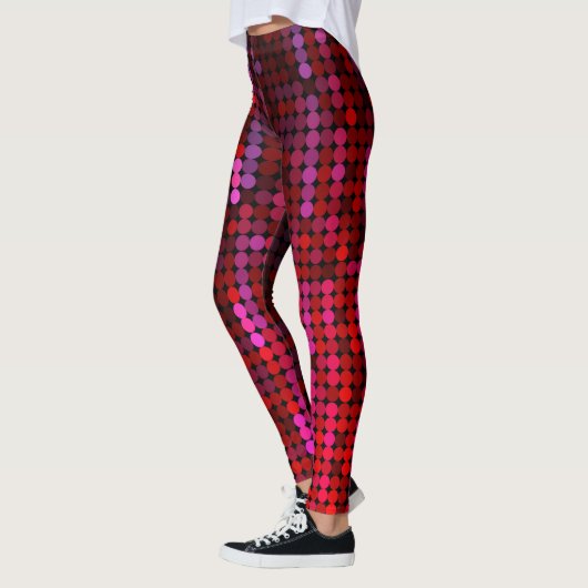 Violet- en roze sequinachtig leggings (Links)