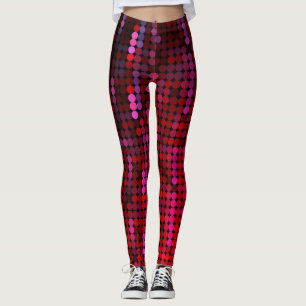 Violet- en roze sequinachtig leggings