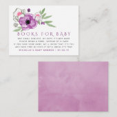 Violet en Sage Floral Baby shower Book Request Informatiekaartje (Voorkant / Achterkant)