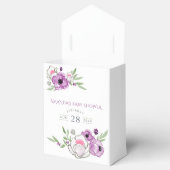 Violet en Sage Floral Baby shower Dank je Bedankdoosjes (Geopend)