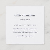 Violet en Sage Floral Vierkante Visitekaartje (Achterkant)