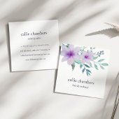 Violet en Sage Floral Vierkante Visitekaartje