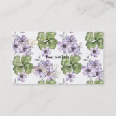 Violet- en shamrocks-Visitekaartje Visitekaartje (Achterkant)