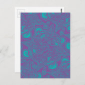 Violet en Turquoise Persian Star Mandala Pattern Briefkaart (Voorkant / Achterkant)