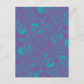Violet en Turquoise Persian Star Mandala Pattern Briefkaart (Voorkant)