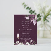 Violet en witte pony's Brunch & Bubble Invitae Kaart (Staand voorkant)