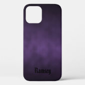 Violet- en zwarte Gothic met Jouw naam Case-Mate iPhone Case (Achterkant)