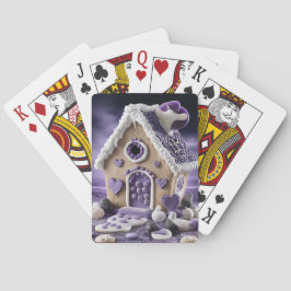 Violet Enchanted Gingerbread House Playing Cards Pokerkaarten