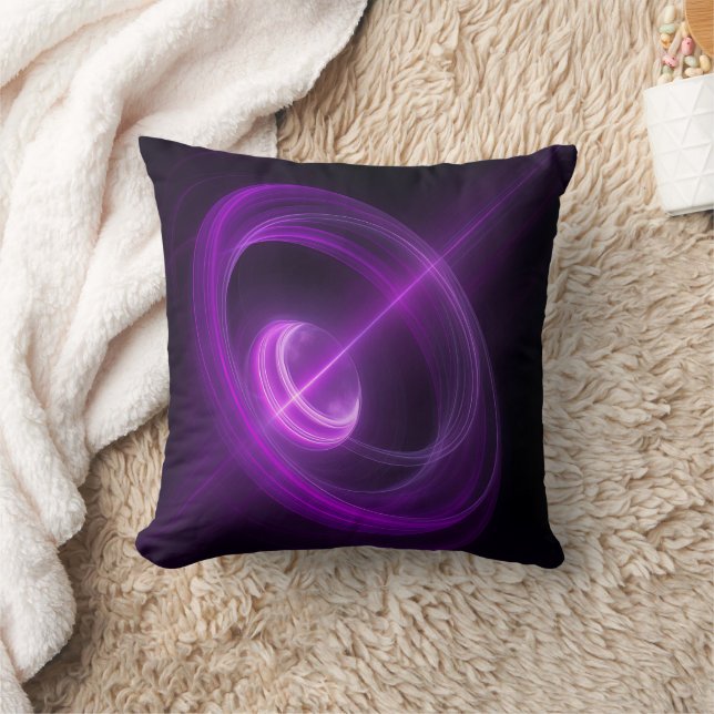 Violet Energy Vortex Throw Pillow Kussen (Deken)