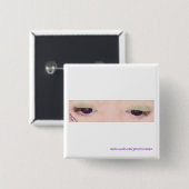 Violet Eye Square Button (Voorkant /achterkant)