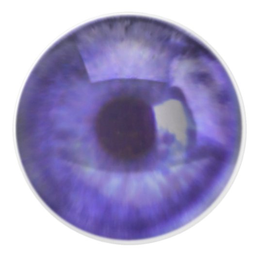 Violet Eyeball Keramische Knop (Voorkant)