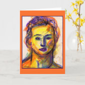 Violet Eyes Wenskaart Kaart (Gele Bloem)