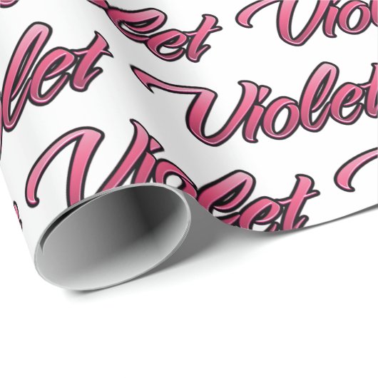 Violet faded pink personalisiertes Geschenkpapier Cadeaupapier (Rol Hoek)