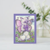 Violet Fairy Cute Siamese Kitten Briefkaart (Staand voorkant)
