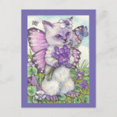 Violet Fairy Cute Siamese Kitten Briefkaart (Voorkant)