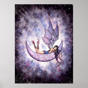 Violet Fairy op de maanposter door Molly Harrison Poster