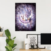 Violet Fairy op het Poster Moon door Molly Harriso (Thuiskantoor)