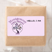 Violet Family Reunion Modern Tree - Aangepast Labe Etiket (Insitu)