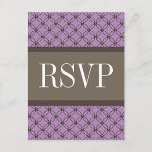 Violet Fancy bericht RSVP-Briefkaart Uitnodiging Briefkaart