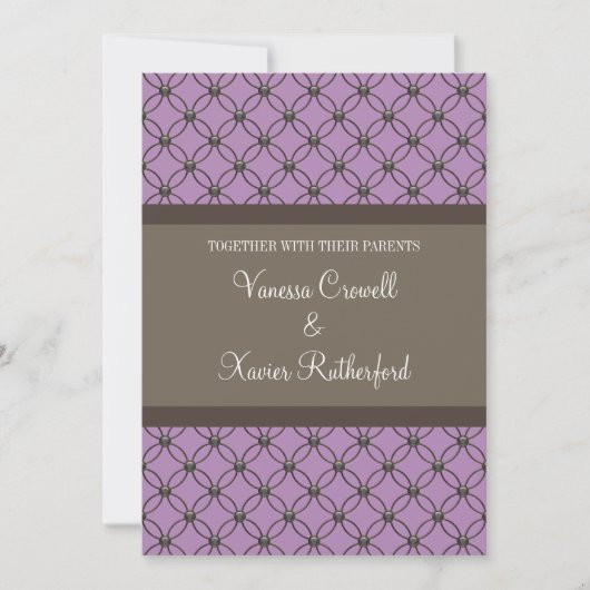 Violet Fancy Uitnodiging tot weduwen (Voorkant)