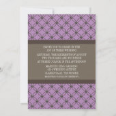Violet Fancy Uitnodiging tot weduwen (Achterkant)