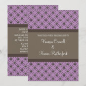 Violet Fancy Uitnodiging tot weduwen (Voorkant / Achterkant)