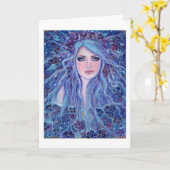 Violet fantasy bohemian wenskaart van Renee Kaart (Gele Bloem)