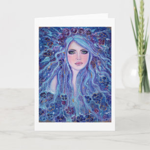 Violet fantasy bohemian wenskaart van Renee Kaart