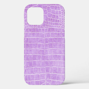 Violet Faux Crocodile Leather Case-Mate iPhone Case