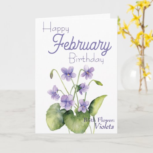 Violet-februari-aanjager Kaart (Gele Bloem)