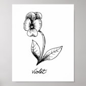 Violet Februari Dag Poster (Voorkant)