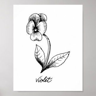 Violet Februari Dag Poster