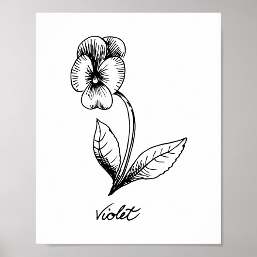 Violet Februari Dag Poster (Voorkant)