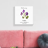 Violet Februari geboorte bloem canvas print (Insitu (Woonkamer))