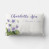 Violet februari geboortemaand kussen (Voorkant)