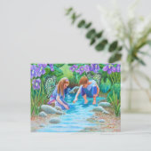 Violet feeën briefkaart (Staand voorkant)