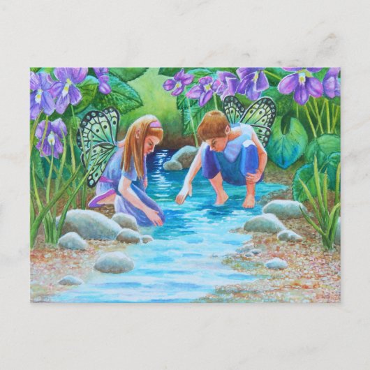 Violet feeën briefkaart (Voorkant)