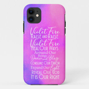 Violet Fire Prayer roze, paars, blauw gepersonalis Case-Mate iPhone Case