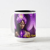 Violet Flame Angel Tweekleurige Koffiemok (Voorkant links)